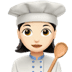 👩🏻‍🍳 woman cook: light skin tone display on Apple